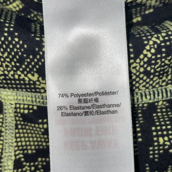 Dkny Sport Pixel Palm-Print High-Waist Bike Shorts Black, green S - Picture 10 of 11